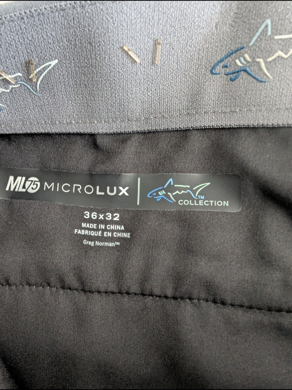 Greg Norman ML75 Microlux Golf Pants 36x32 Gray Performance Stretch Shark NWOT - Picture 3 of 8
